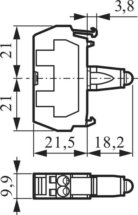 Image du produit Baco 33RAGH Élément à LED vert 230 V/AC 1 pc.