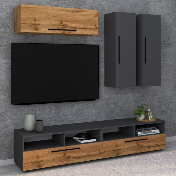 Immagine prodotto VCM Mobile TV basso Mobile TV a parete parete soggiorno Arila XL (190 x 40 x 200 cm)