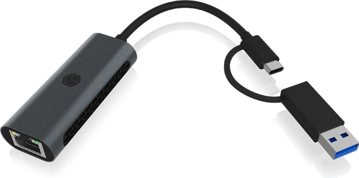 Icy Box 2.5 Gigabit Ethernet LAN adapter, IB-LAN301-C3 (USB-C, USB, RJ45 2.5 Gigabit Ethernet (1x))
