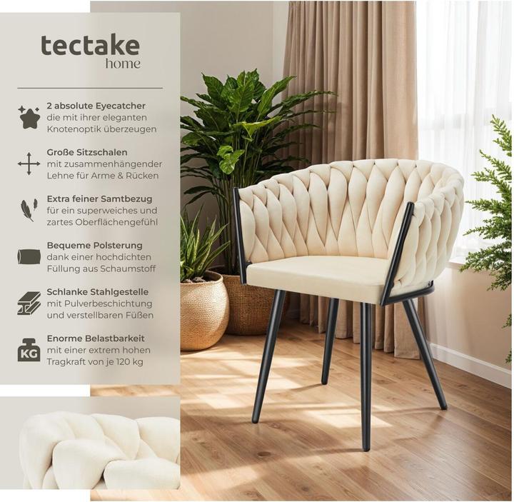 Actual product image tectake Esszimmerstuhl Astano 2er Set