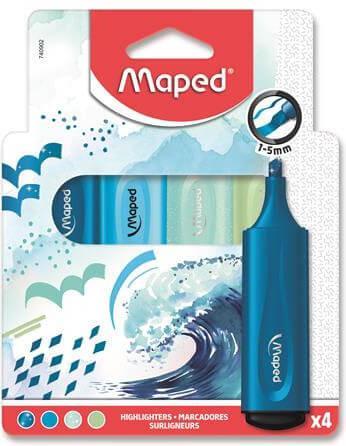 Actual product image Maped Highlighter Fluo Peps 4 pieces assorted themes (4x)