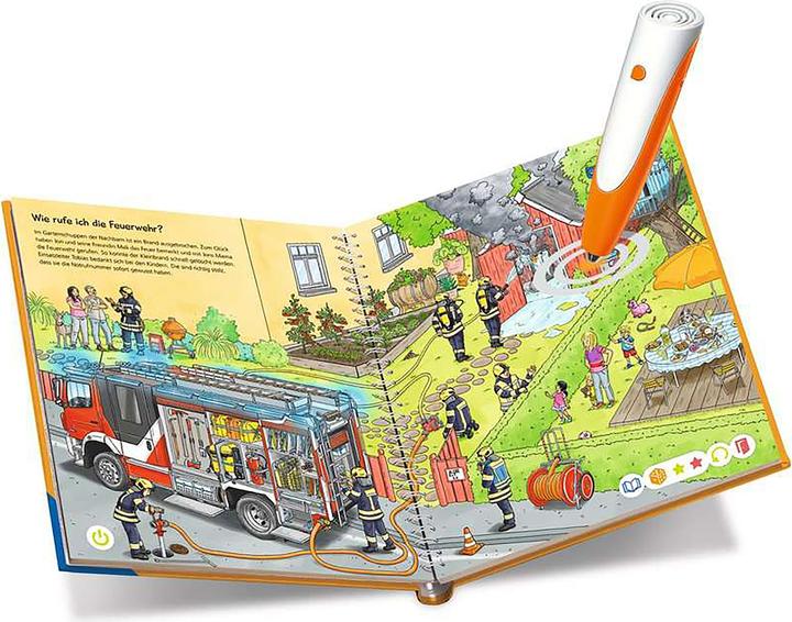 Actual product image tiptoi Bei der Feuerwehr (German, Daniela escape, Niklas Böwer, 2022)
