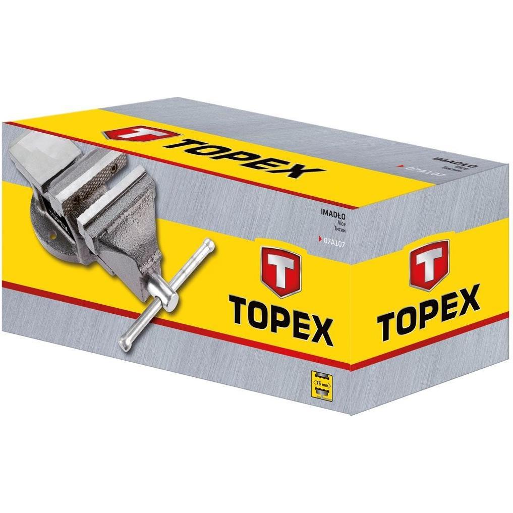 Thumbnail - Topex, Schraubstock + Zwinge, 75 mm Amboss-Schlosserklammern 07A107