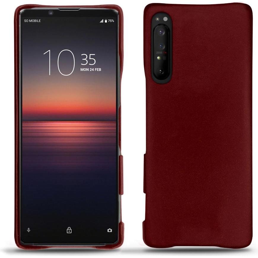 Noreve Lederschutzhülle (Sony Xperia 1 II), Smartphone Hülle, Rot