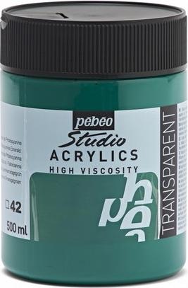 Actual product image Pebeo Studio Acrylics fine acrylic (Phthalocyanine emerald green, 500 ml)