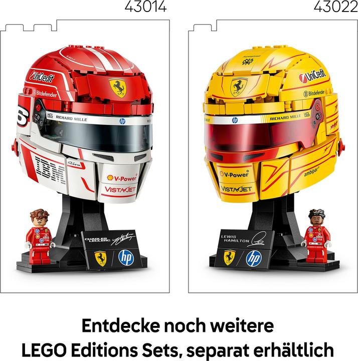Actual product image LEGO Ferrari HP Charles Leclerc helmet (43014, LEGO Editions)