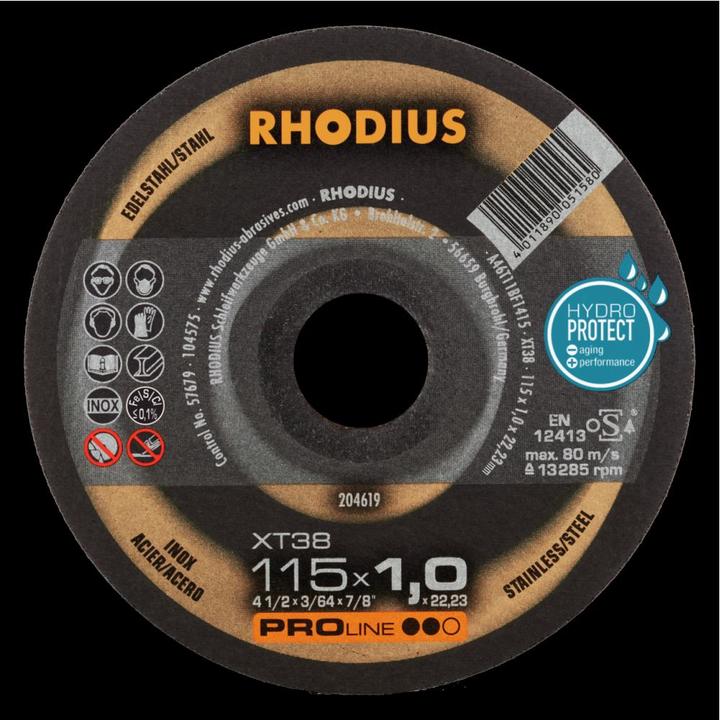 Actual product image Rhodius Cutting disc extra thin 115 x 1 x 22.2 mm straight F