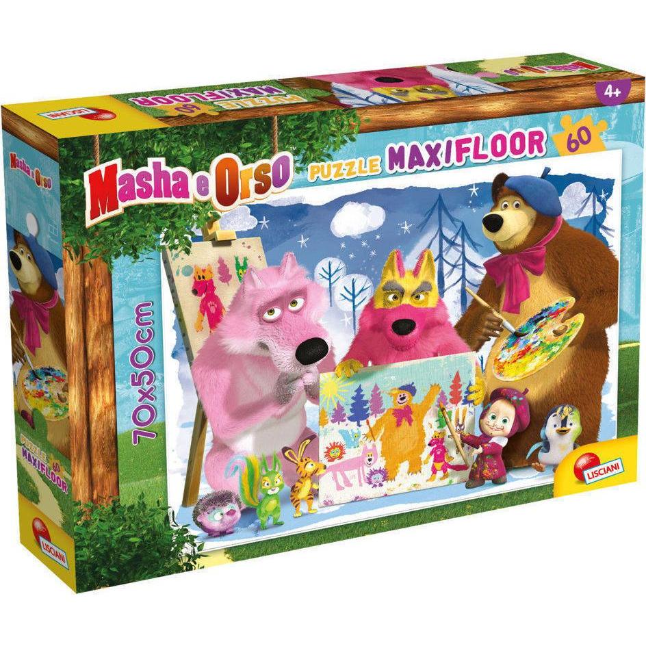 Lisciani Masha E Orso Puzzle Maxifloor 60 Let'S Paint Together! (60 Teile)