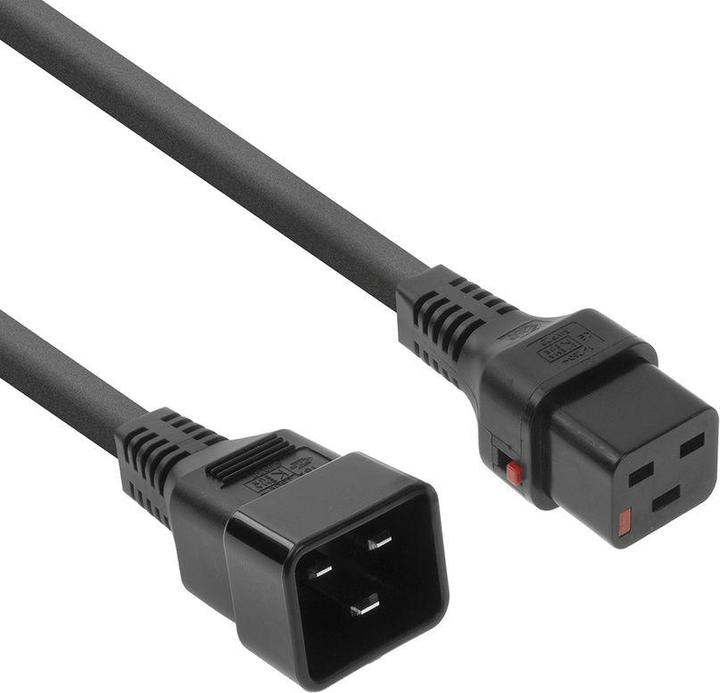 Iec Lock Câble de connexion 230V C19 verrouillable - C20 noir 2.00 m (2 m)