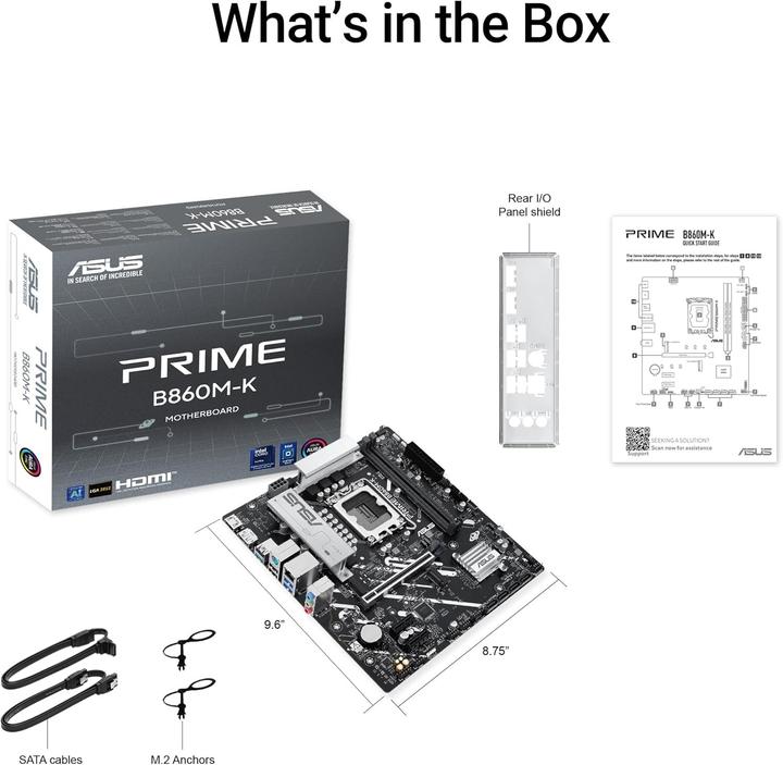Produktbild ASUS PRIME B860M-K (LGA 1851, Intel B860, mATX)