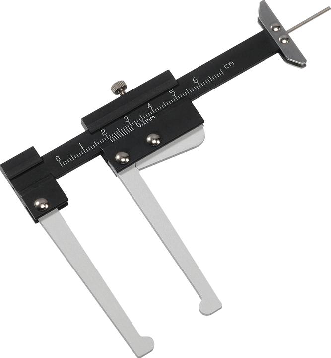 Produktbild HEYCO 2 in 1 Bremsscheiben-Messschieber und Reifenprofil-Messlehre (6 cm)