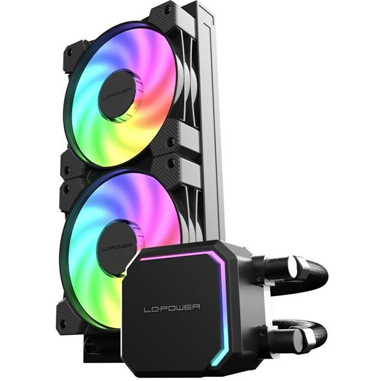 Thumbnail - LC-Power Wasserkühlung LC-CC-240-B-ARGB, CPU Wasserkühler, Schwarz