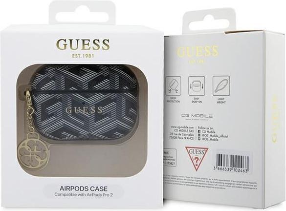 Actual product image Guess GUAP2PGCE4CK AirPods Pro 2 cover czarny/black GCube Charm (Headphone sleeve)