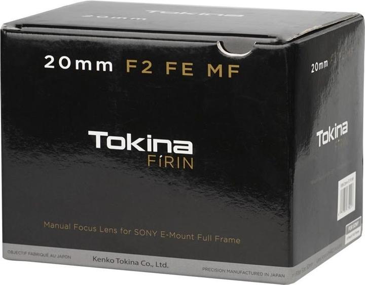 Image du produit Tokina Firin 20mm F2 FE MF Sony FF E-mount (Sony E, APS-C / DX, Plein format)