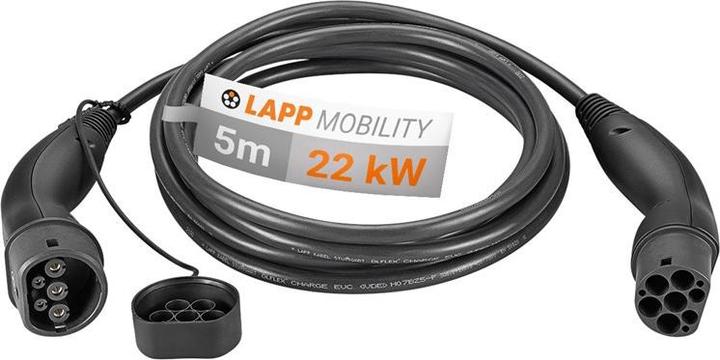 Produktbild Lapp Mobility EV-TYP2 Ladekabel glatt 3-phasig (Typ 2, 22 kW, 32 A, 5 m)