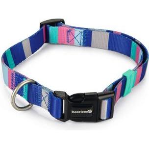 Beeztees BZ NYLON HALSBD STRIPES 48-70X (48, 49, 50, 52, 54, 56, 58, 60, 62, 68, Hund, Allgemein), Halsband + Leine