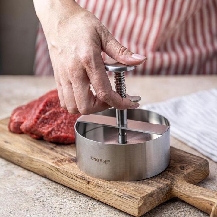 Produktbild Kinghoff Hamburgerpresse aus Edelstahl, Ø 11,4 cm