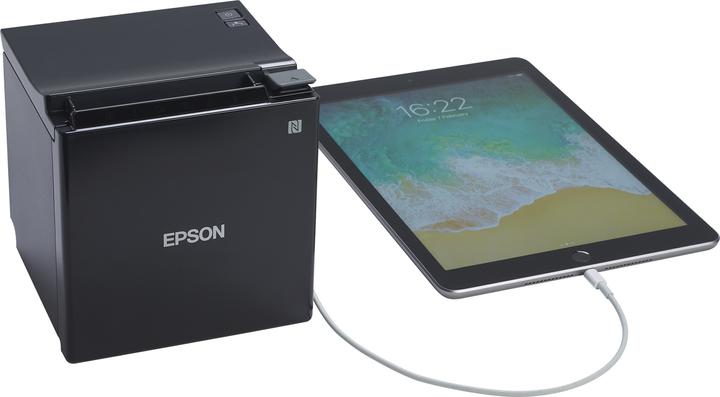 Produktbild Epson TM-m30II-HF (152F3): Ethernet + Wifi, Lightning, Black, PS, EU, Fiscal DE (5 years) (NFC, WLAN, Lightning, USB 2.0)