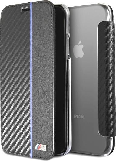 BMW Bi-Material Series Carbon Bookcover Case (Apple iPhone X)