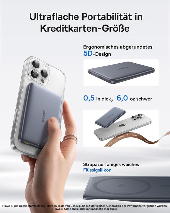 Immagine prodotto Baseus Picogo AM41 Ultra Slim Qi2 Magsafe Powerbank (10000 mAh, 15 W)