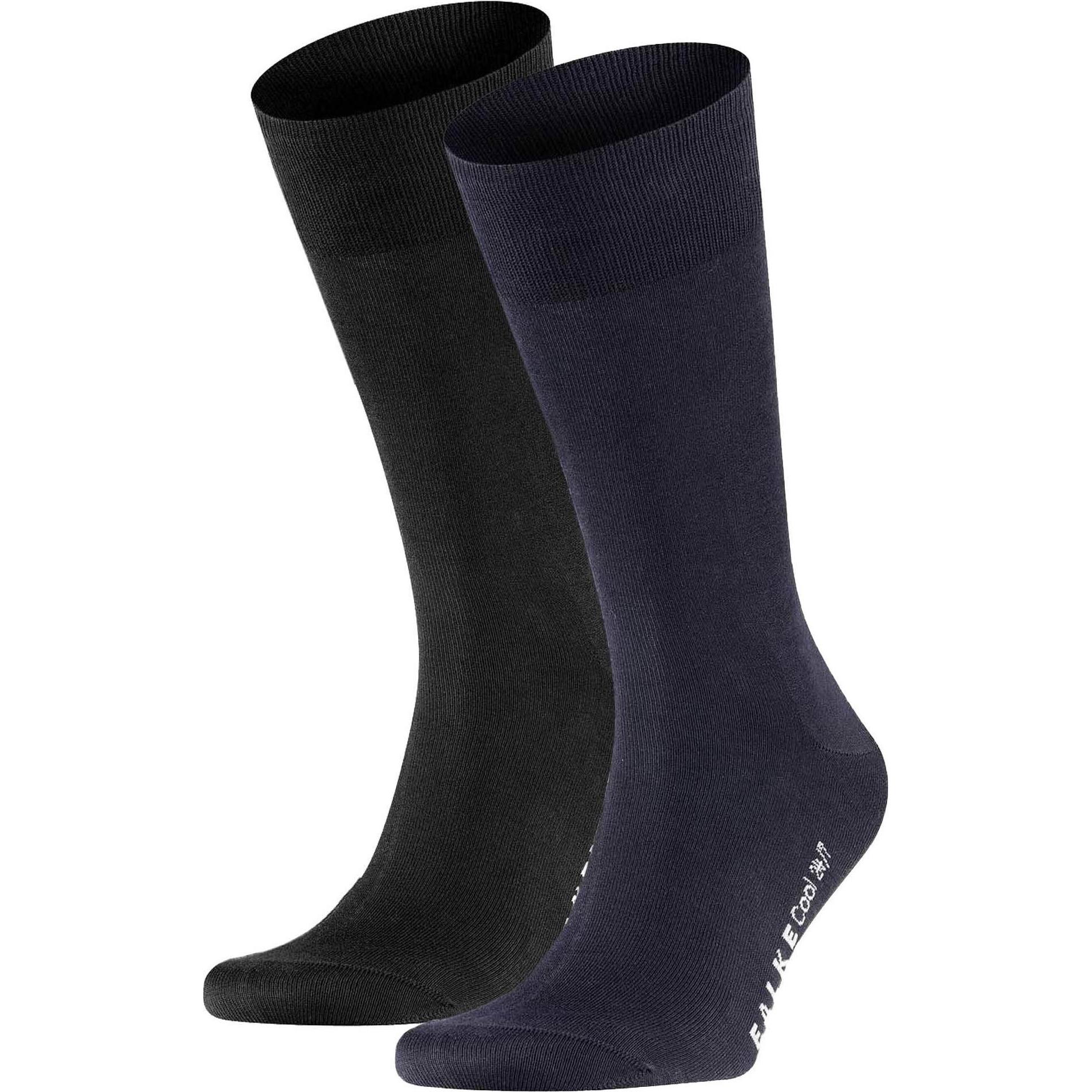 Falke, Herren, Socken, Socken Business Stretch, Schwarz, (2er Pack, 45 - 46)