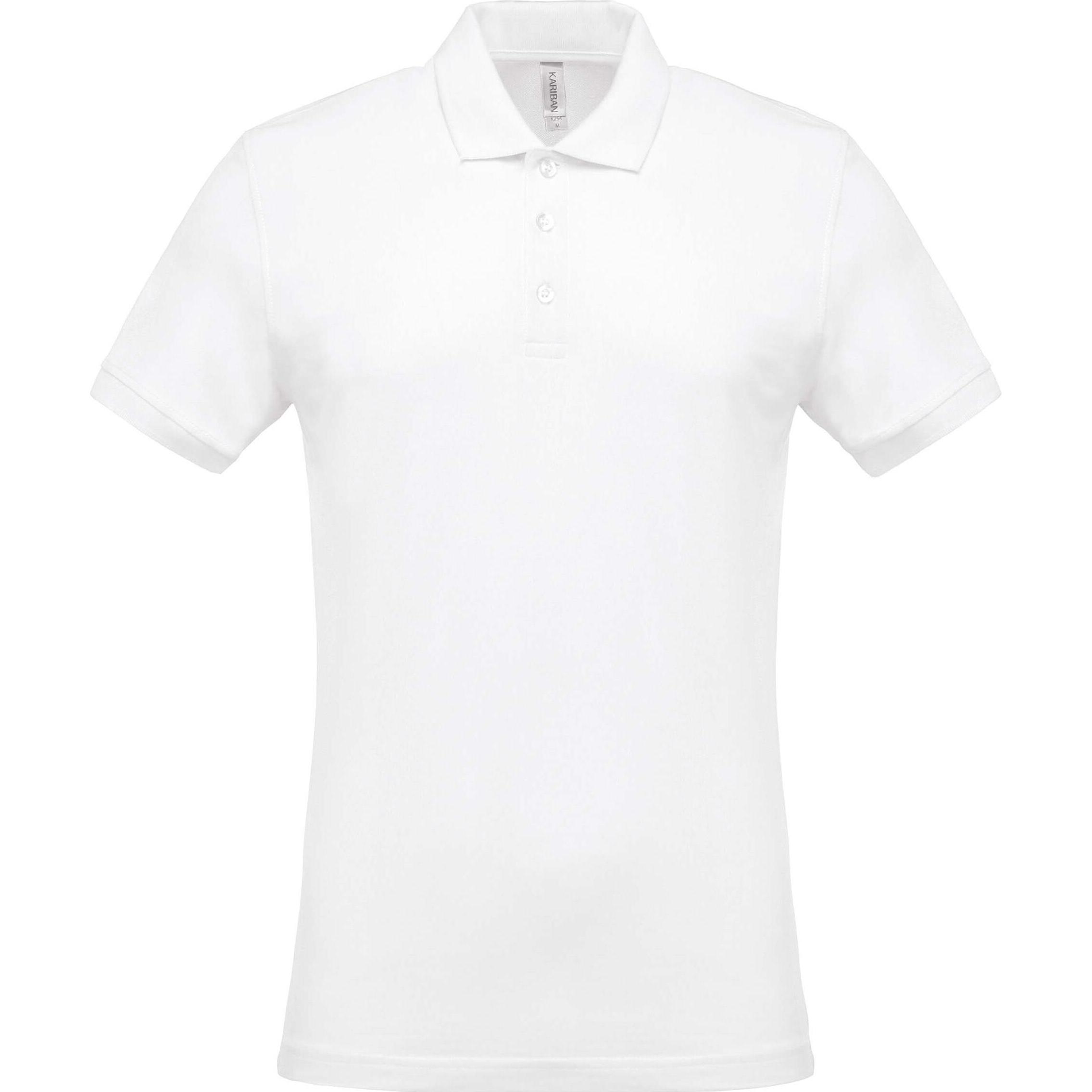 Kariban, Herren, Shirt, Piqué blanc, Weiss, (4XL)