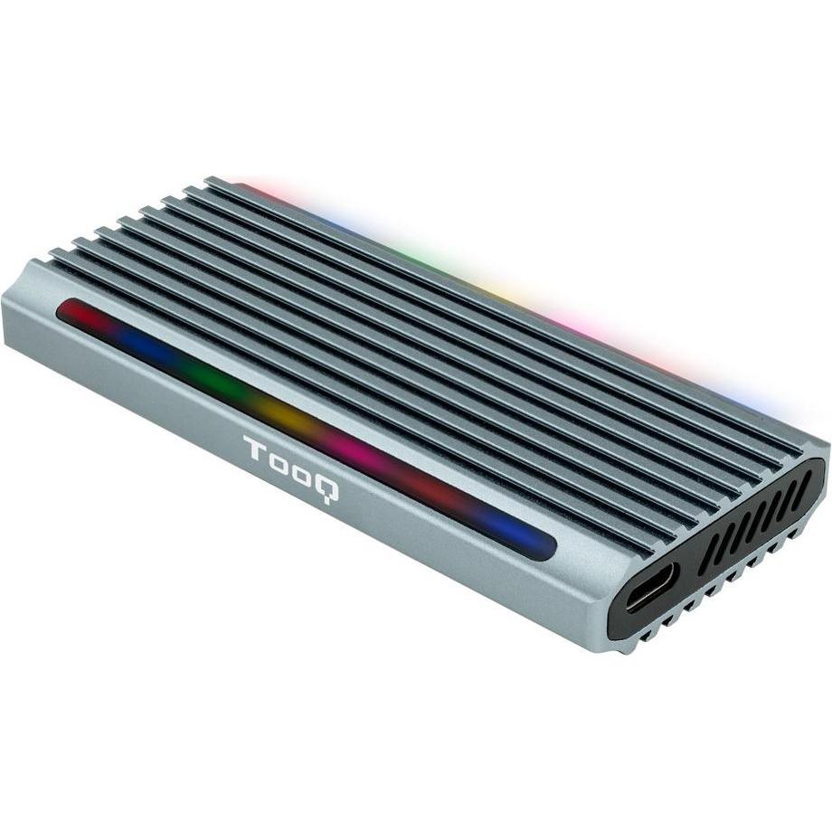 Tooq Technology CAJA EXTERNA TQE-2221G NGFF/NVMe "SHINOBI" USB-A RGB GRIS (M.2), Case per hard disk, Grigio