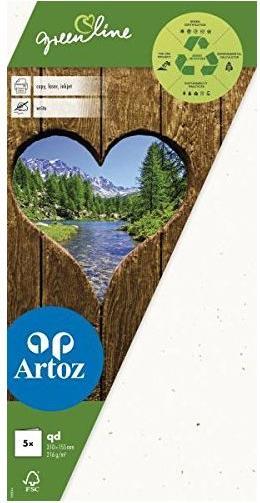 Immagine prodotto Artoz Linea verde Pkg 5 carte qd tort. (Quadrata, 216 g/m²)