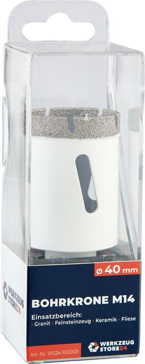 Produktbild Werkzeugstore24 M14 Diamantbohrkrone SuperDry Ø 40 mm (40 mm)