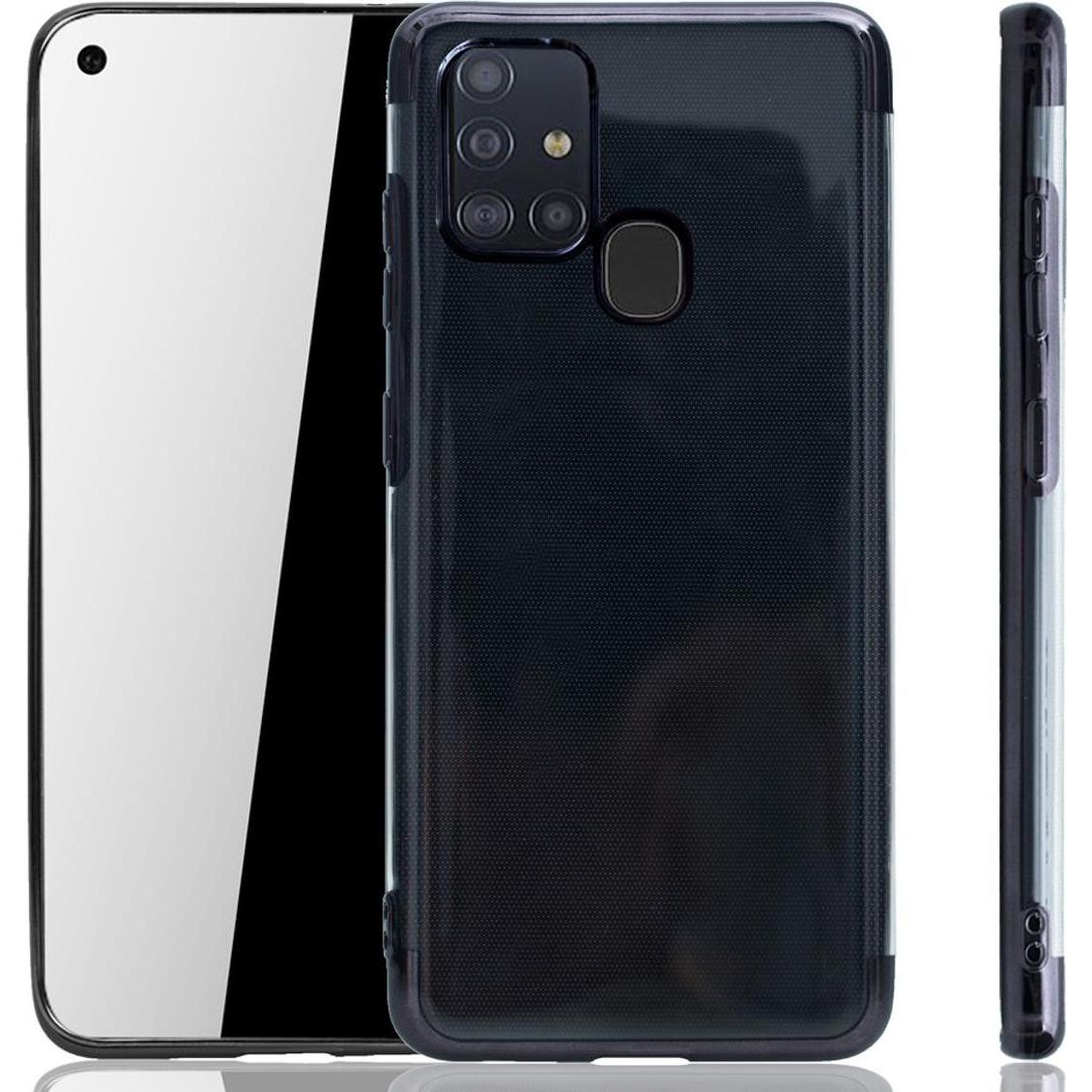 König Design Handyhülle für Samsung Galaxy A21s Schutzcase Backcover Bumper Etuis Schwarz (Samsung Galaxy A21s), Smartph...