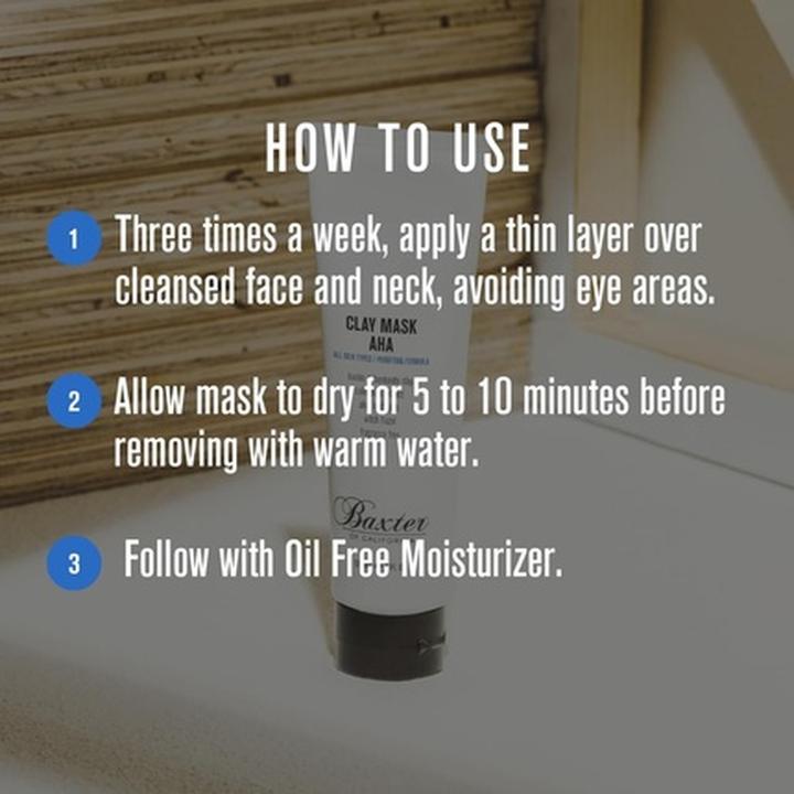 Actual product image Baxter Clay Mask AHA Face Mask (100 ml)