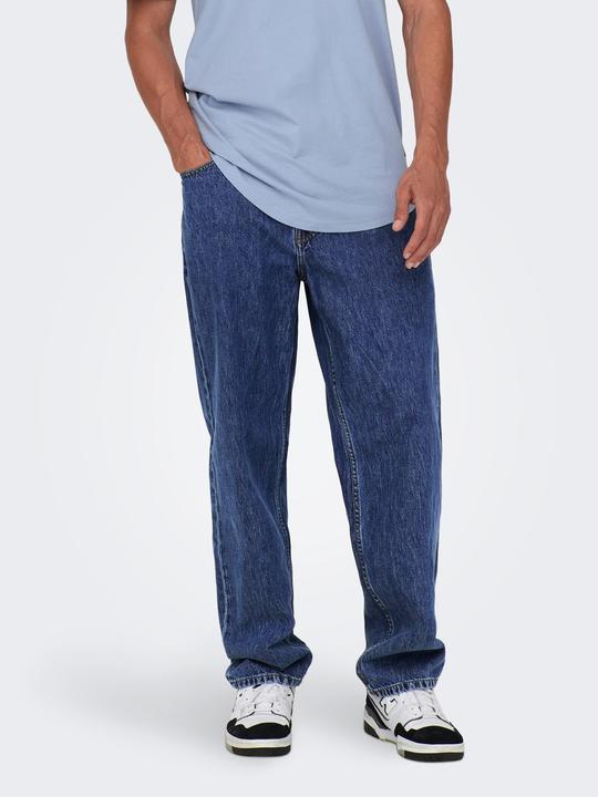 Produktbild Only & Sons ONSFive mittelblaue Loose Fit Jeans