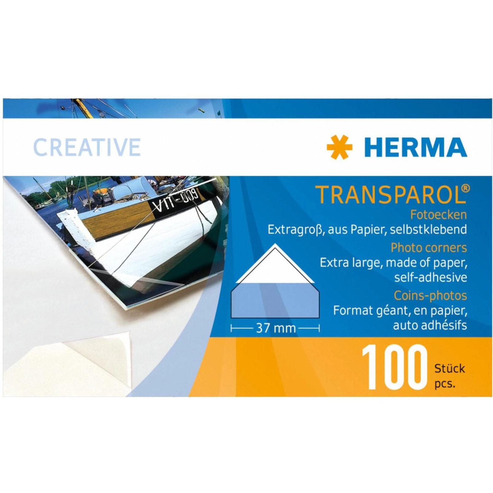 Herma, Fotokleber + Posterkleber, Transparol Fotoecken