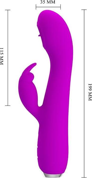 Actual product image Pretty Love 12 vibration functions3 flicker functionsSiliconeUSB rechargeable