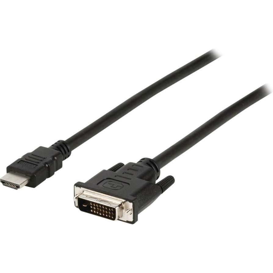 Nedis Kabel HDMI-DVI Anschluss HDMI I - DVI-D Stecker 24+1 P (2 m, HDMI), Video Kabel