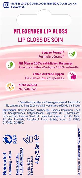 Immagine prodotto LABELLO Lip Gloss (Olio per labbra, 5.50 ml)