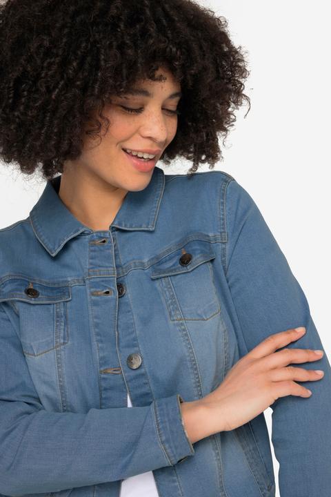 Produktbild Angel of Style Jeansjacke Frieda, Wascheffekte, Hemdkragen, Langarm (54)