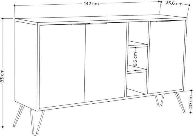 Actual product image Skye Decor Maxence (142 x 83 x 40 cm)