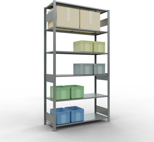 Immagine prodotto Schulte Lagertechnik Sistema di scaffalature di base senza viti MULTIplus150 con ripiani di lunghezza