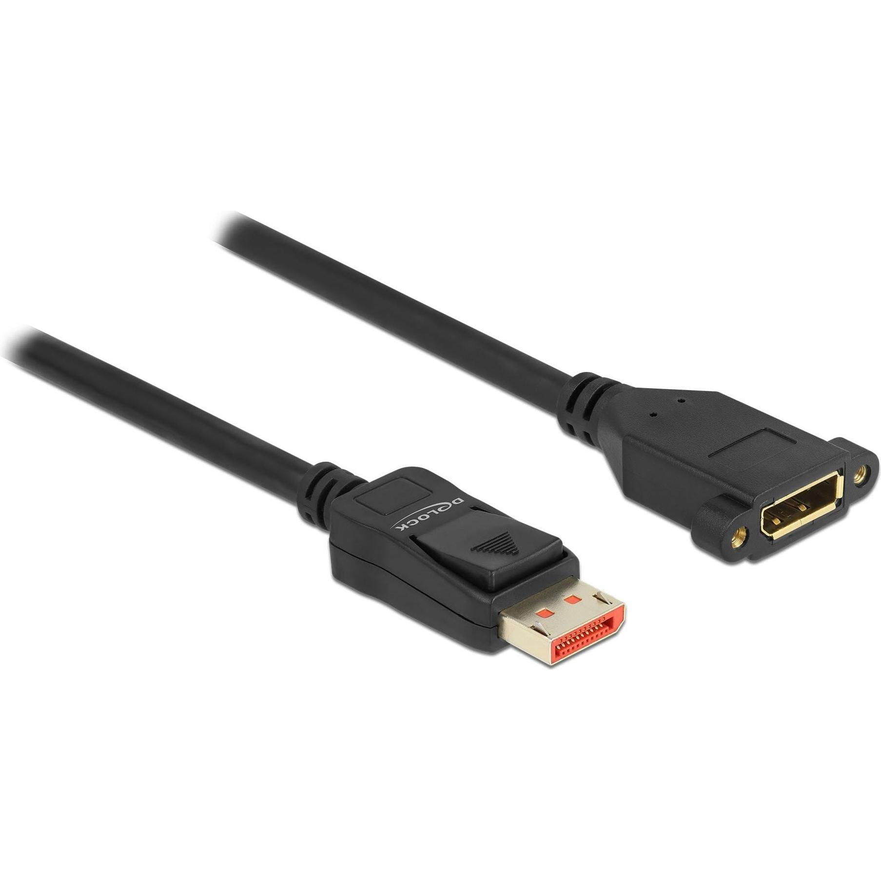 Delock 87098 3 M Displayport (3 M), Cavo Video, Nero
