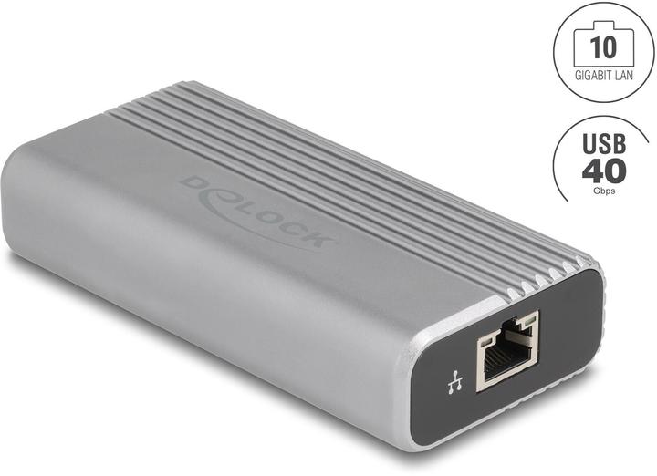 Delock Adaptateur réseau USB 40 Gbps USB Type-C (USB-C, USB 4, RJ45 10 Gigabit Ethernet (1x))