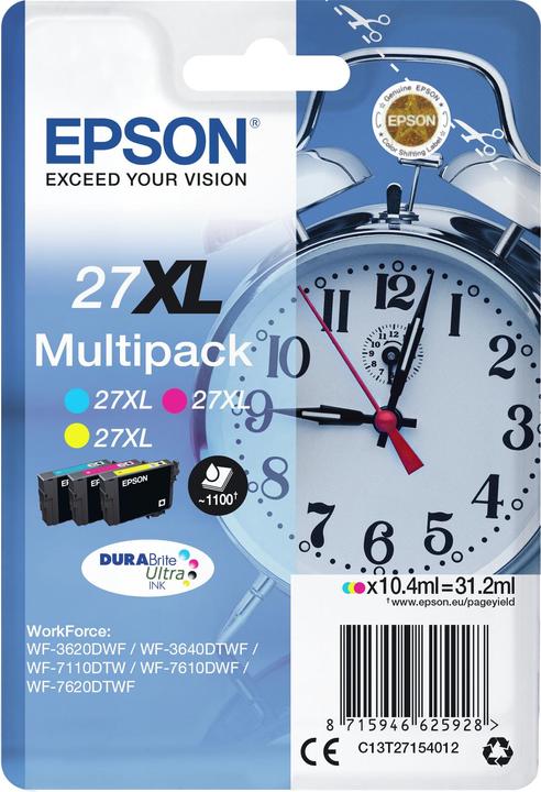Epson 27XL Multipack - 3 ml - XL - Yellow, Cyan, Magenta (M, C, Y)