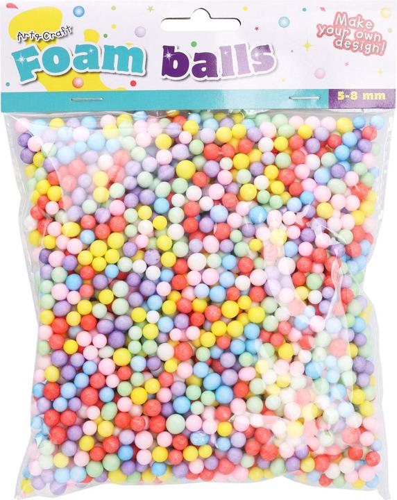 Produktbild Farbige Schaumstoffbälle, 5–8 mm.