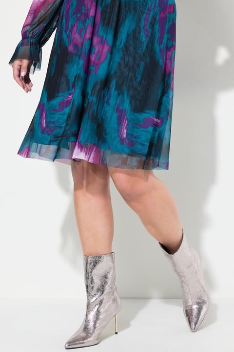 Produktbild Miamoda Kleid, A-Linie, Mesh mit Alloverdruck, Langarm (46)