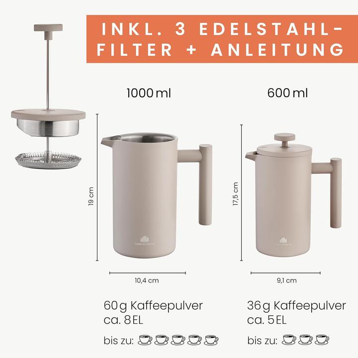 Image du produit Groenenberg French Press, 600 ml (0.60 l)