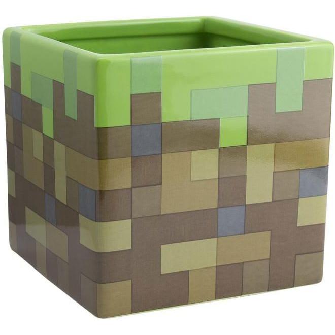 Paladone Products, Accessori scrivania, Minecraft Grass Block Pen & Plant Pot