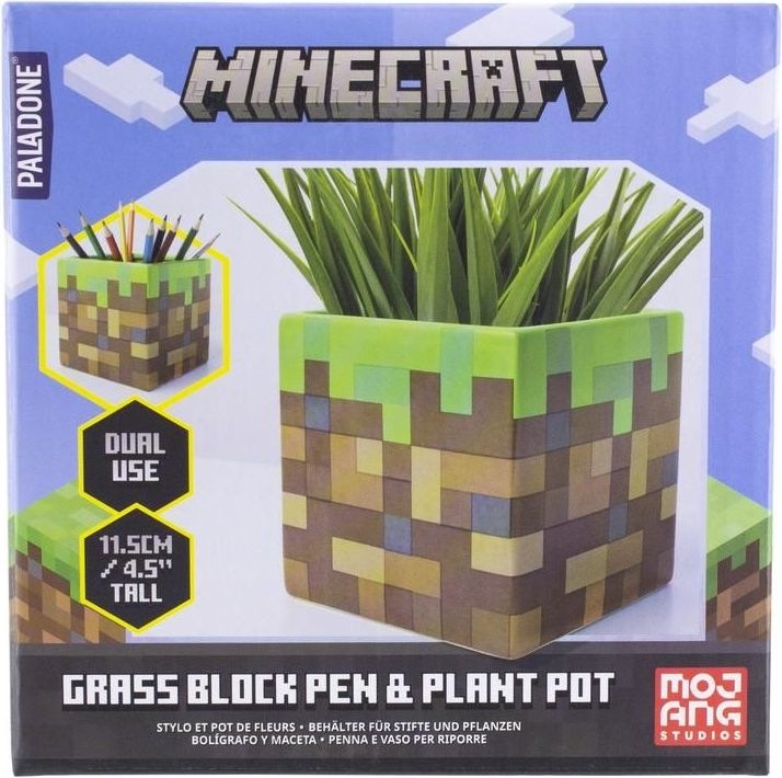Produktbild Paladone Products Minecraft Grass Block Pen & Plant Pot