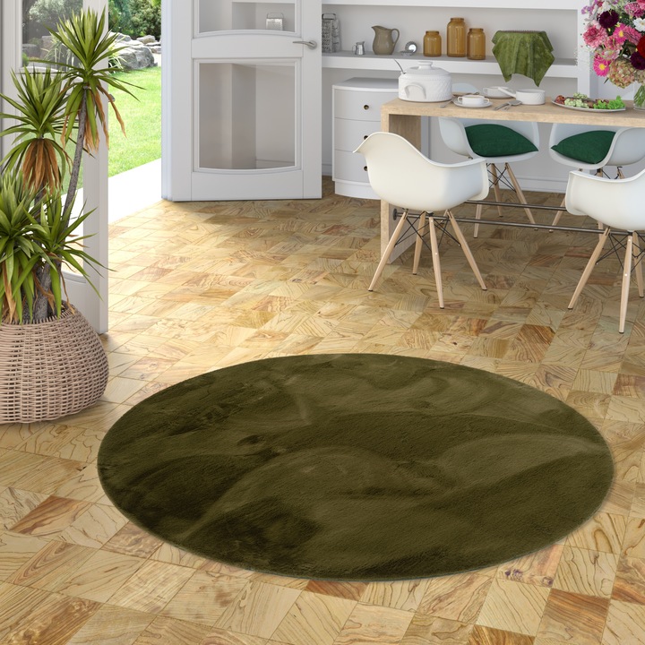 Produktbild Pergamon Luxus Super Soft Fellteppich Plush Rund (120 x 120 cm)