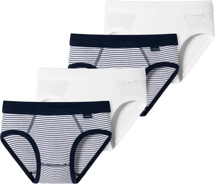 Immagine prodotto Schiesser Confezione da 4 slip sportivi da bambino in cotone organico a coste sottili (128, confezione da 4)