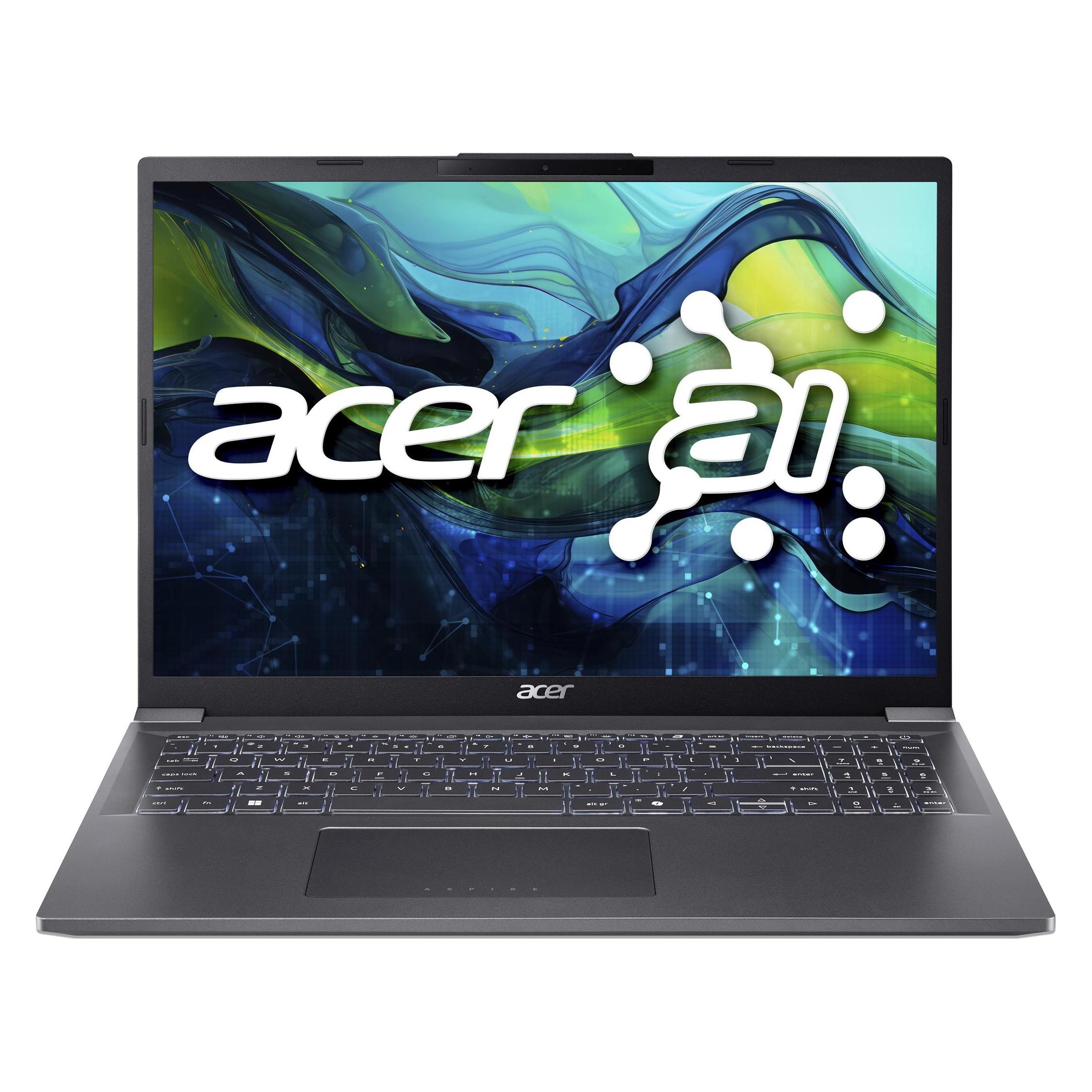 Acer Aspire 16 OLED (16", 512 GB, 16 GB, DE, Intel Core Ultra 7 155H), Notebook, Grau